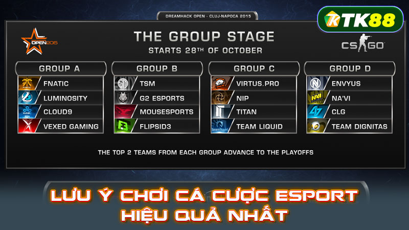 Lưu ý chơi cá cược Esport hiệu quả nhất